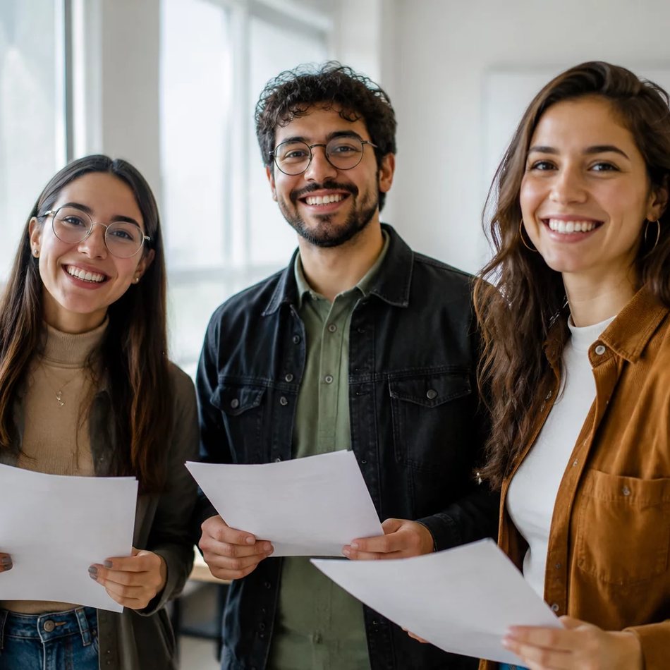 Roda de participantes com folhas na mão, comentando o que acabou de ser dito